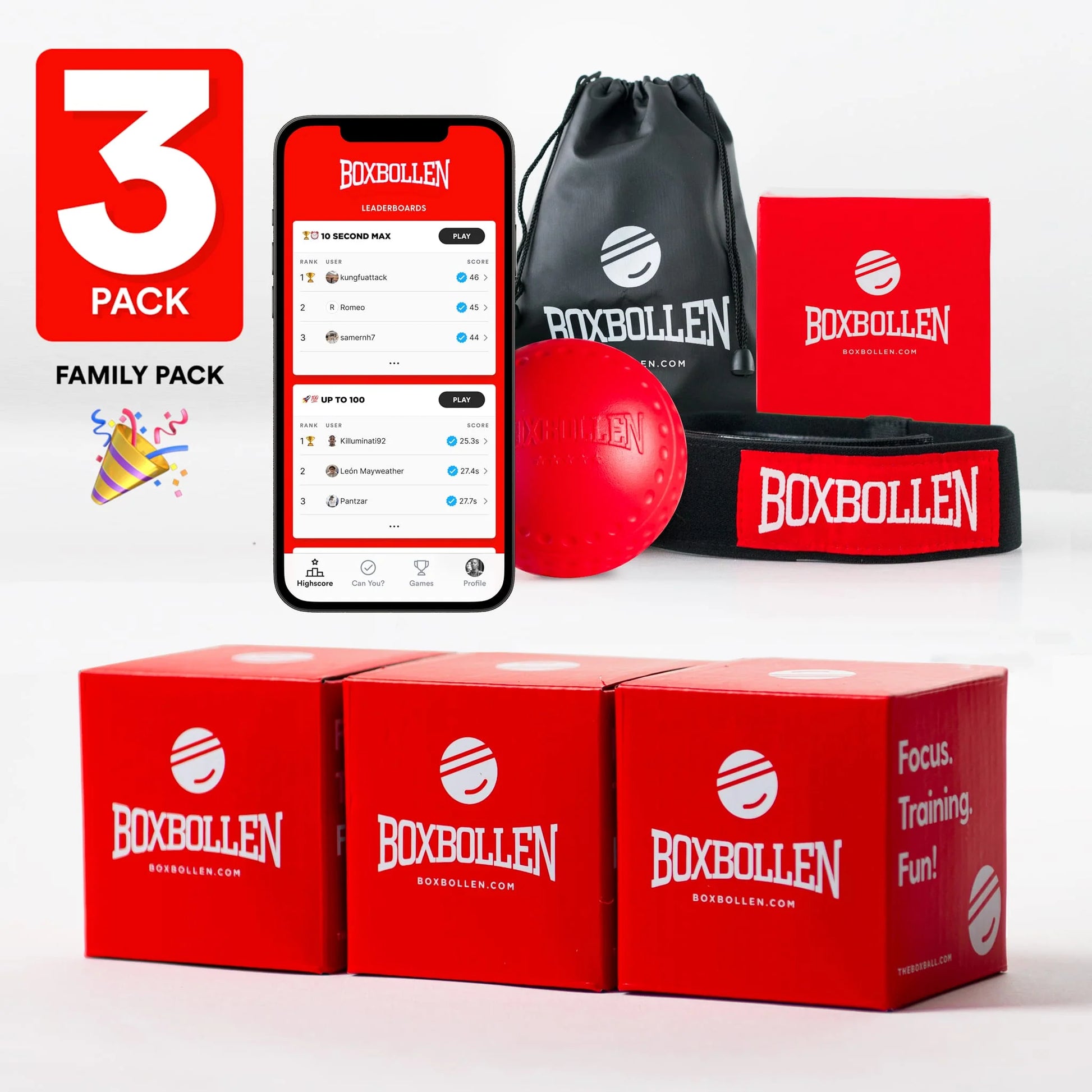 Boxbollen - מארז משפחתי - 3 יחידות