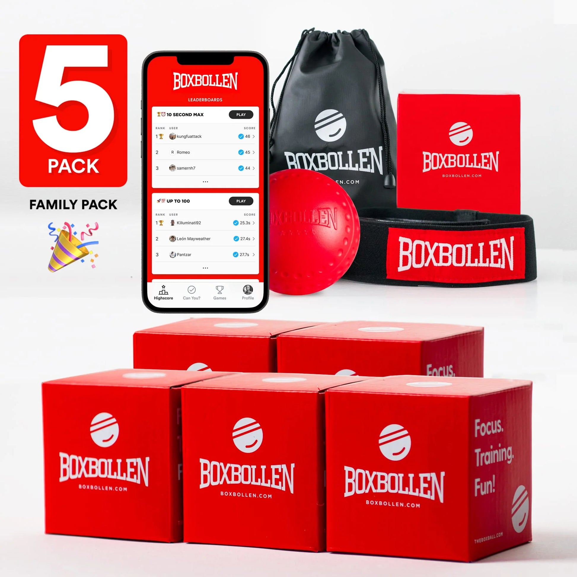 Boxbollen - מארז משפחתי גדול - 5 יחידות